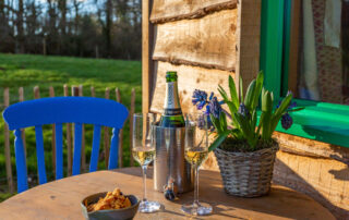 McLaughlins Cabin outdoor champagne